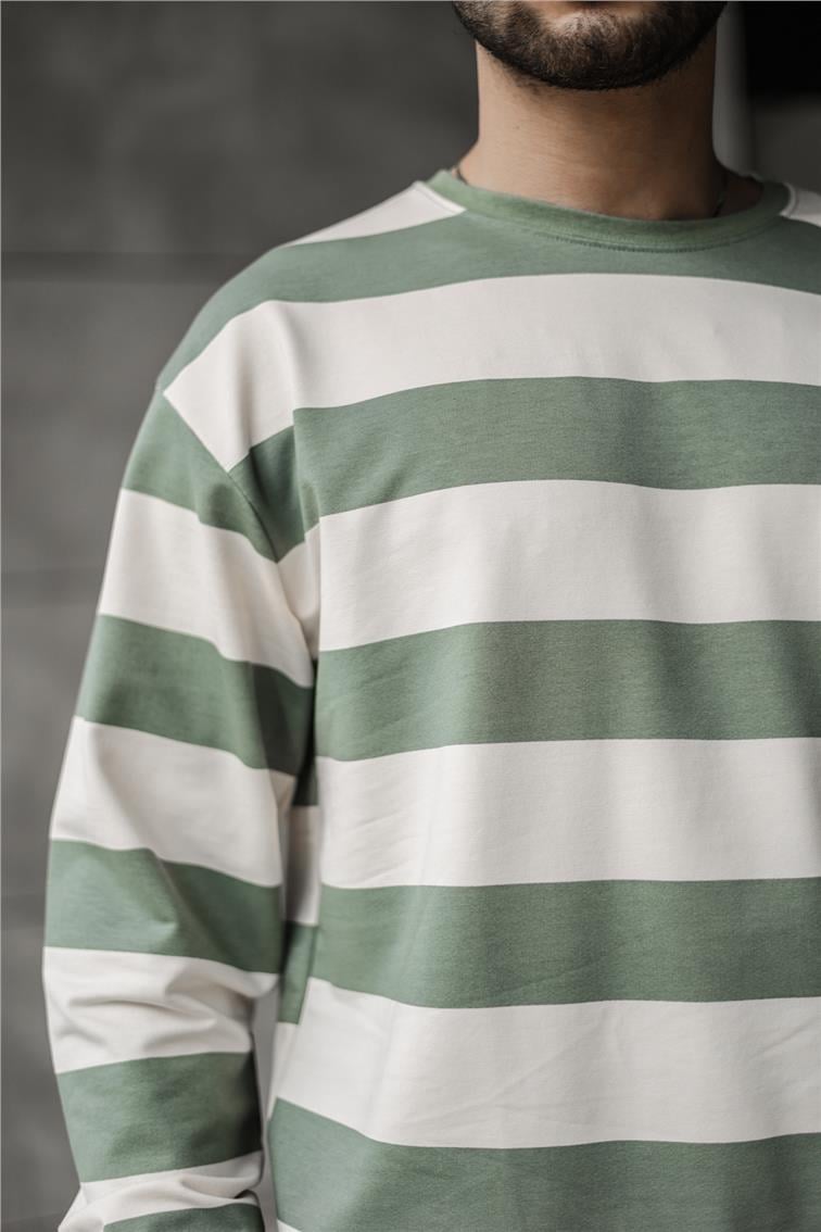 Paralel Overisze Sweatshirt Yeşil