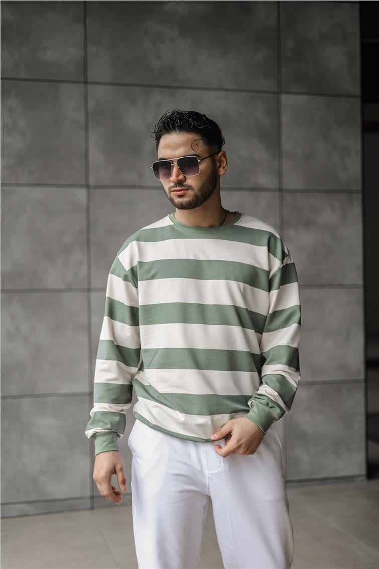 Paralel Overisze Sweatshirt Yeşil