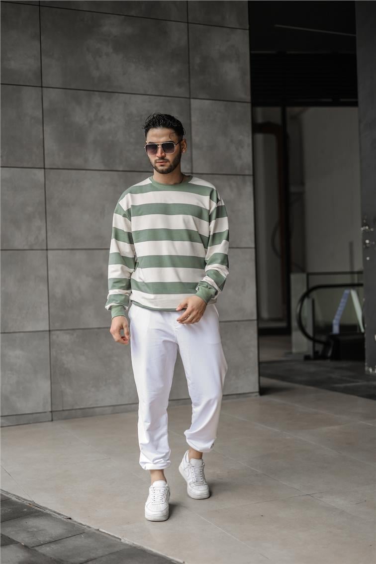 Paralel Overisze Sweatshirt Yeşil