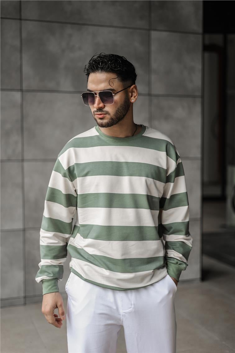 Paralel Overisze Sweatshirt Yeşil