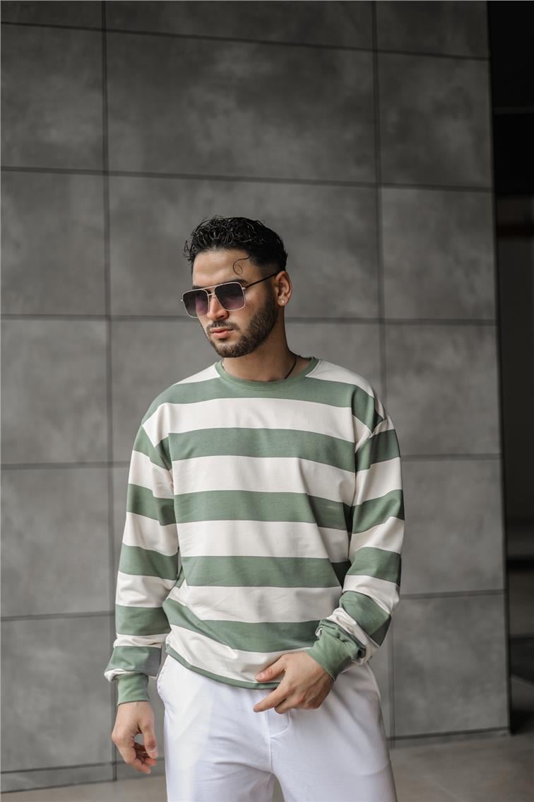 Paralel Overisze Sweatshirt Yeşil