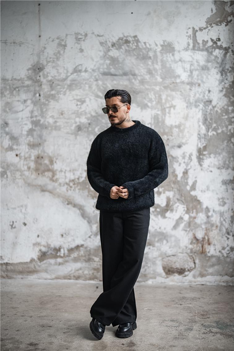 Peluş Regular Kazak Siyah