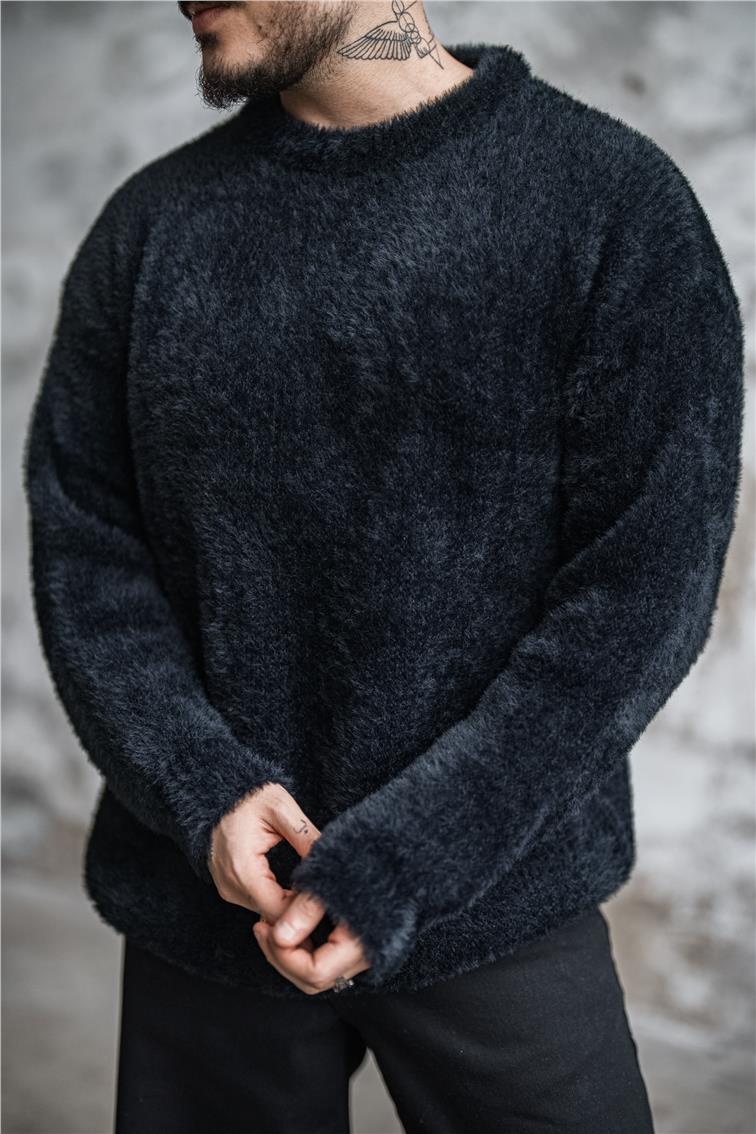 Peluş Regular Kazak Siyah