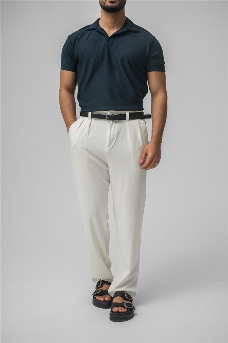 Polo Yaka Basic T-Shirt İndigo