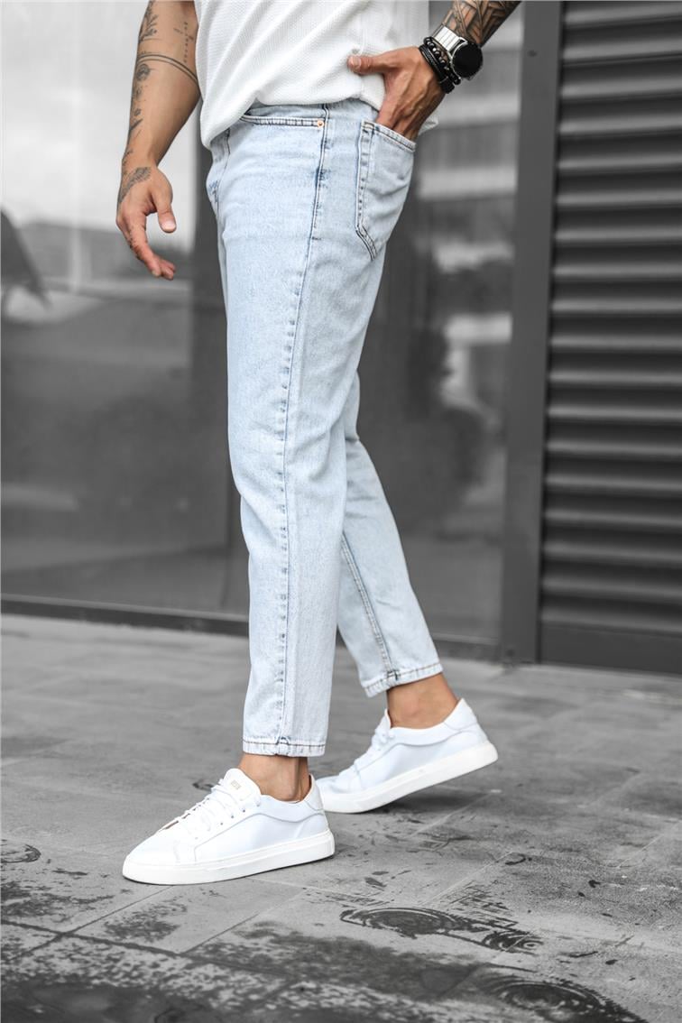 Poysdorf Basic Mom Jean Buz Mavi