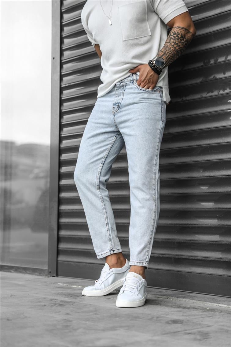 Poysdorf Basic Mom Jean Buz Mavi