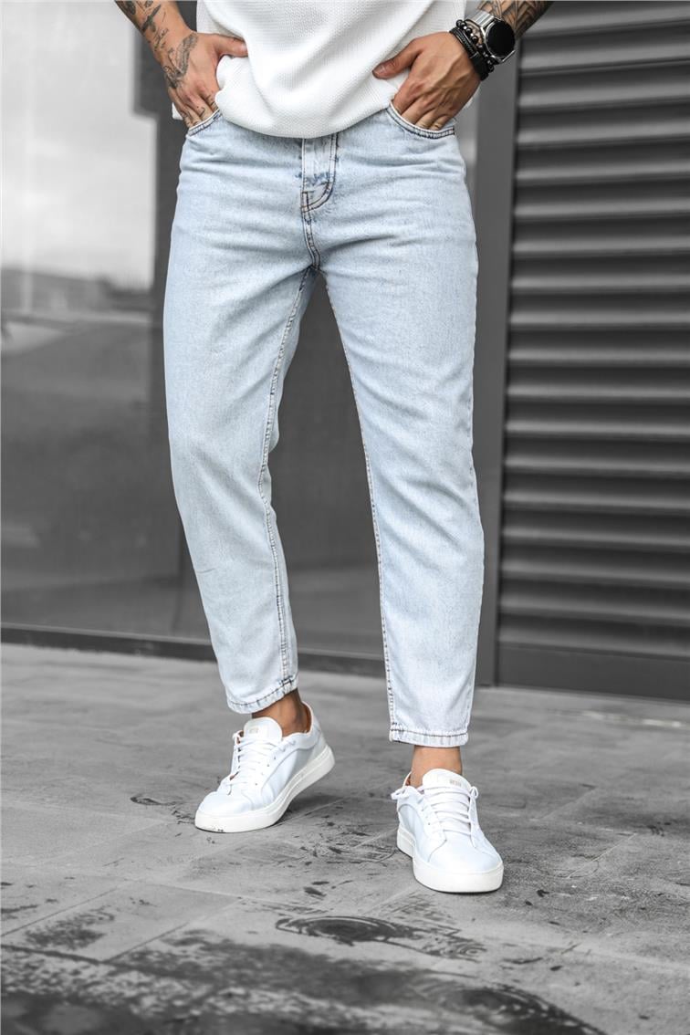 Poysdorf Basic Mom Jean Buz Mavi