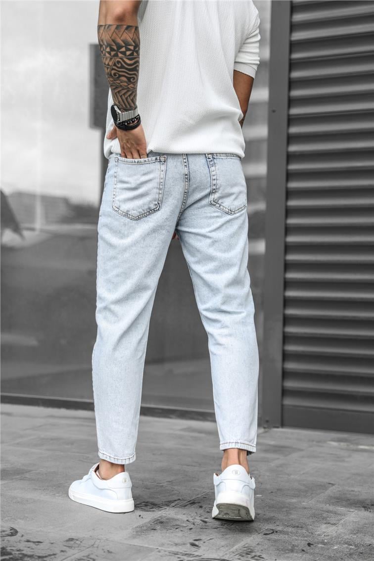 Poysdorf Basic Mom Jean Buz Mavi