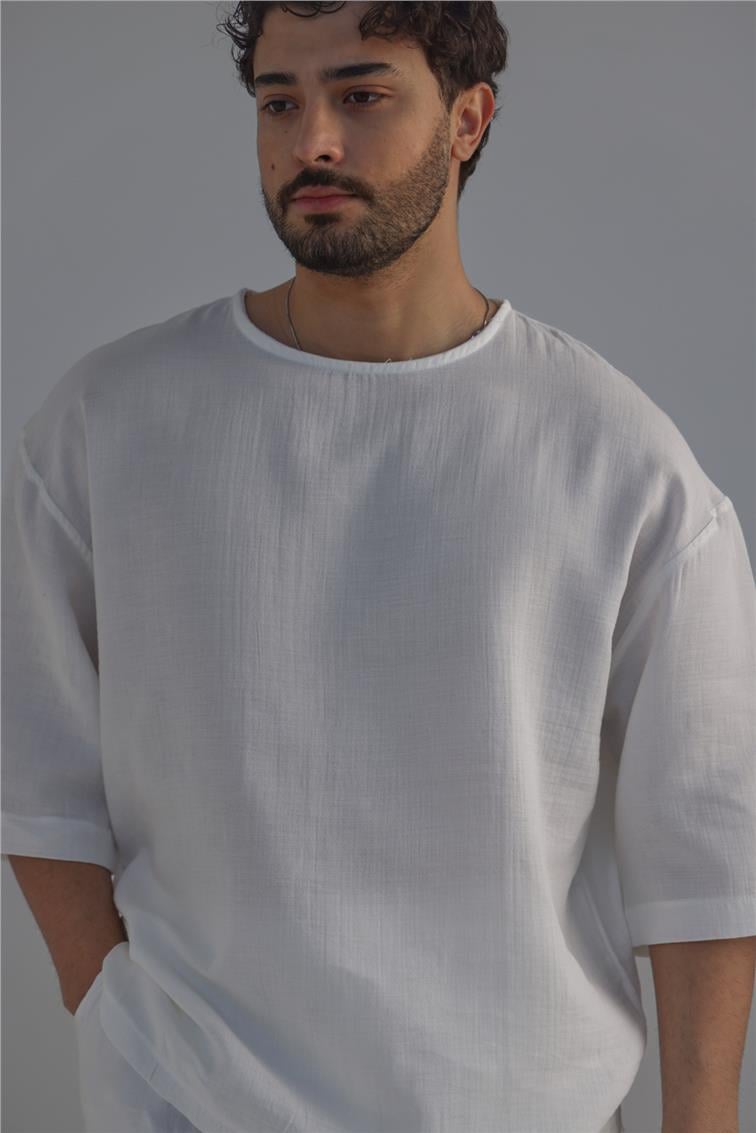 Regular Müslin Takım Beyaz