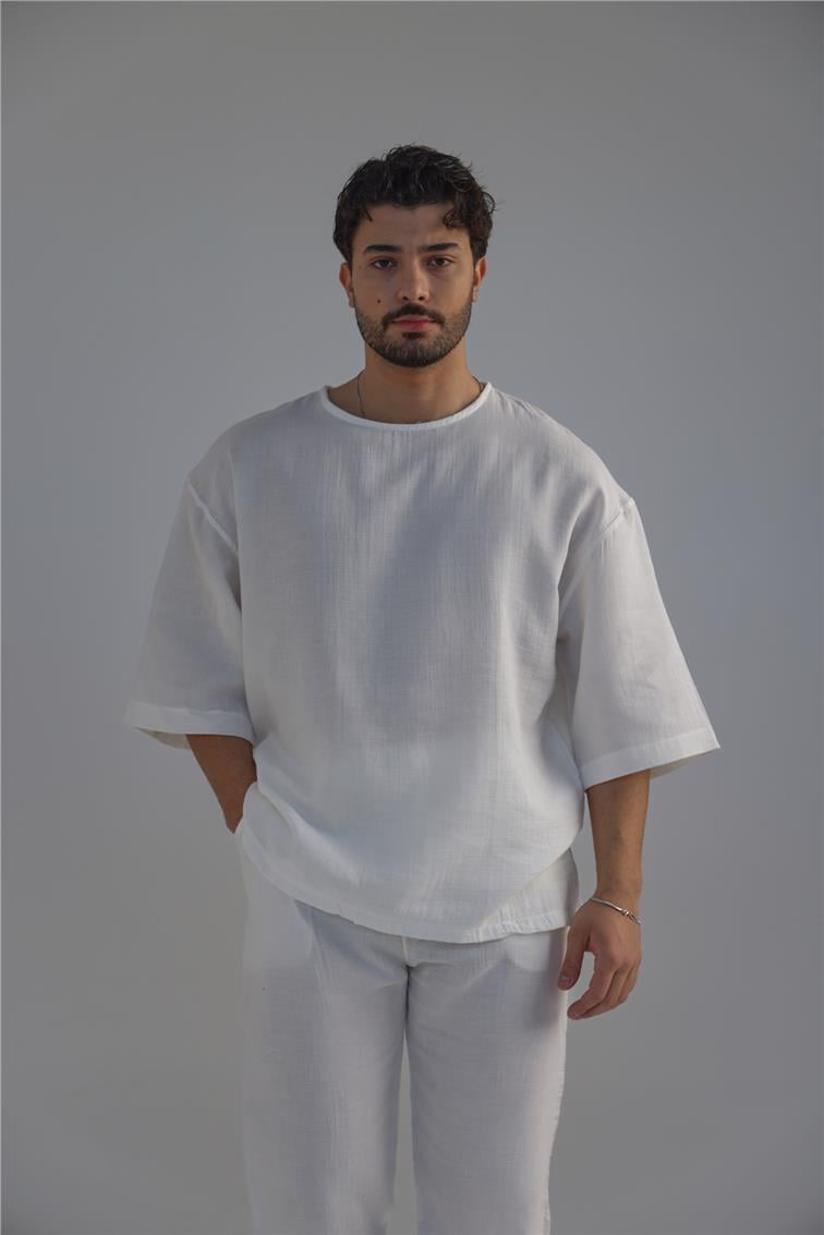 Regular Müslin Takım Beyaz