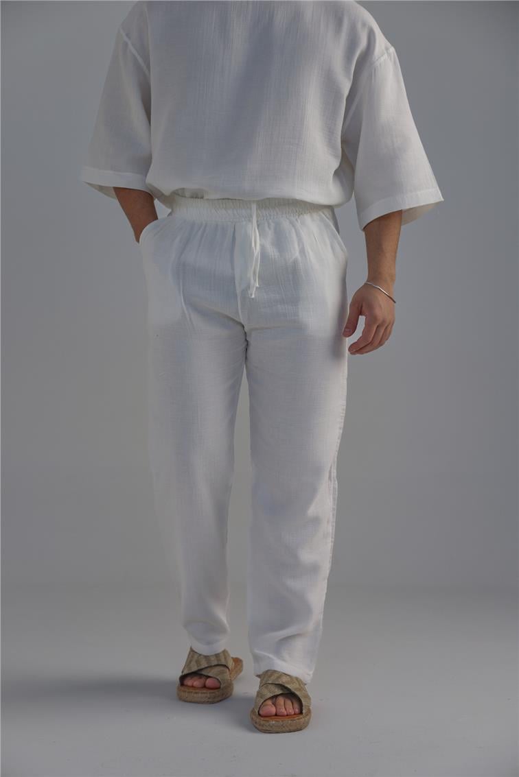 Regular Müslin Takım Beyaz