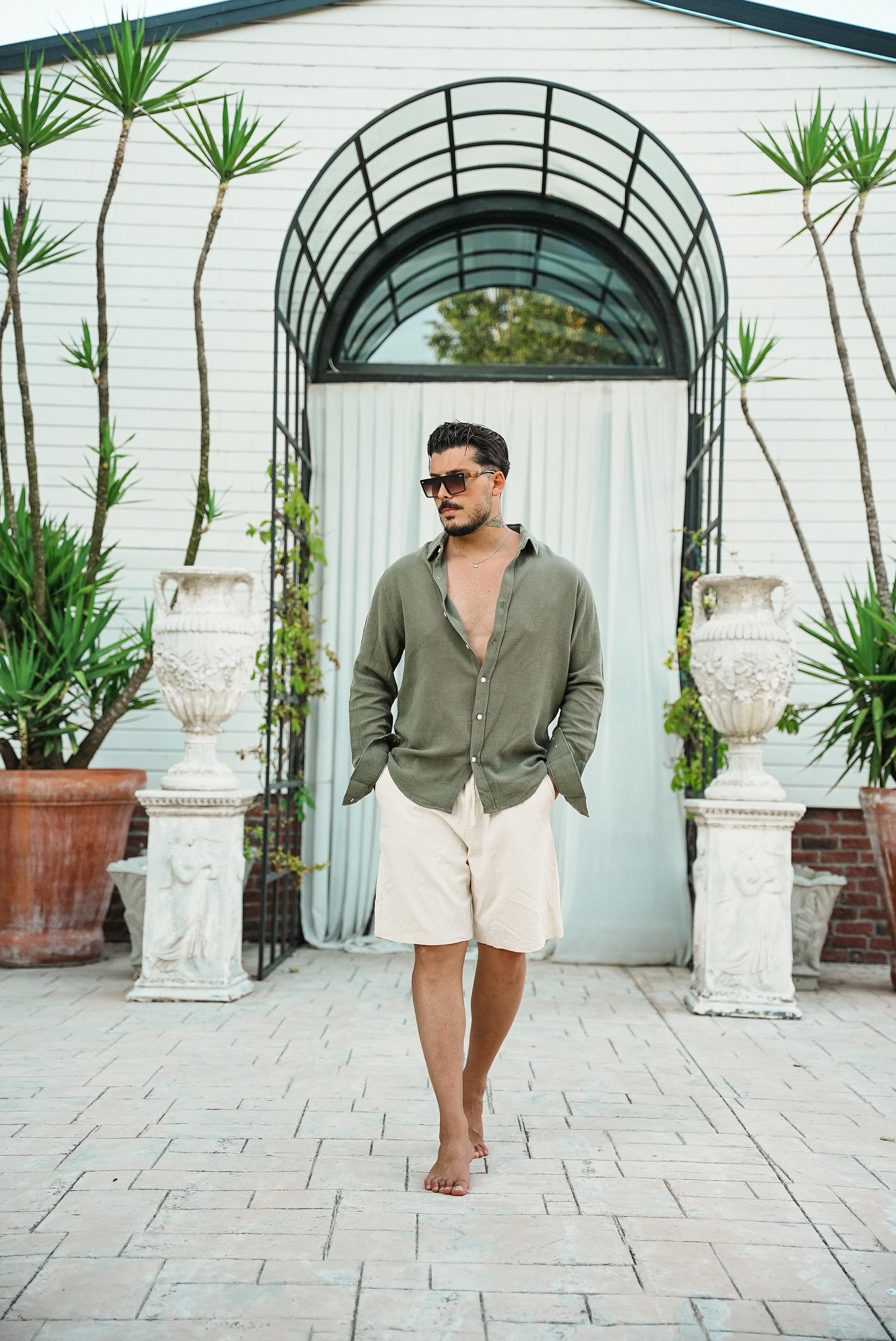 Regular Örme Gömlek Haki