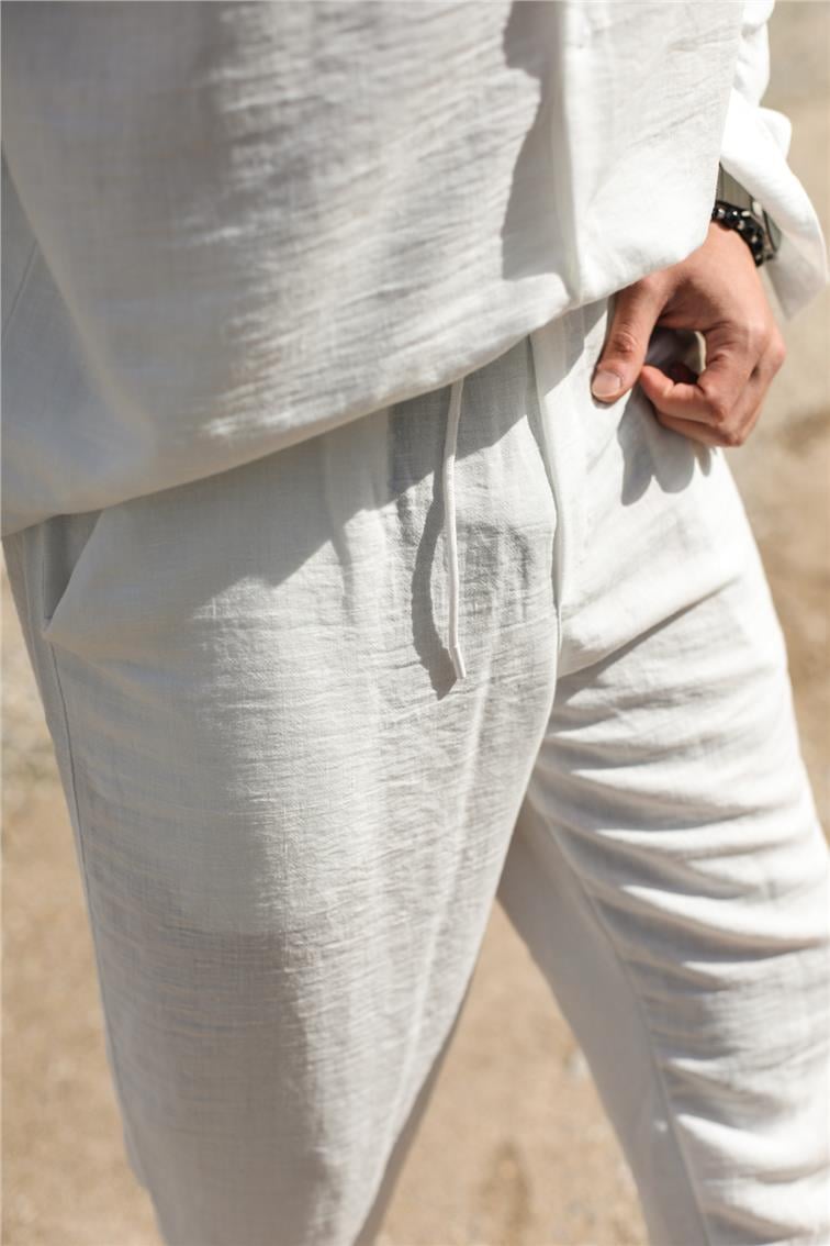 Relax Boyfrirend Pantolon Beyaz