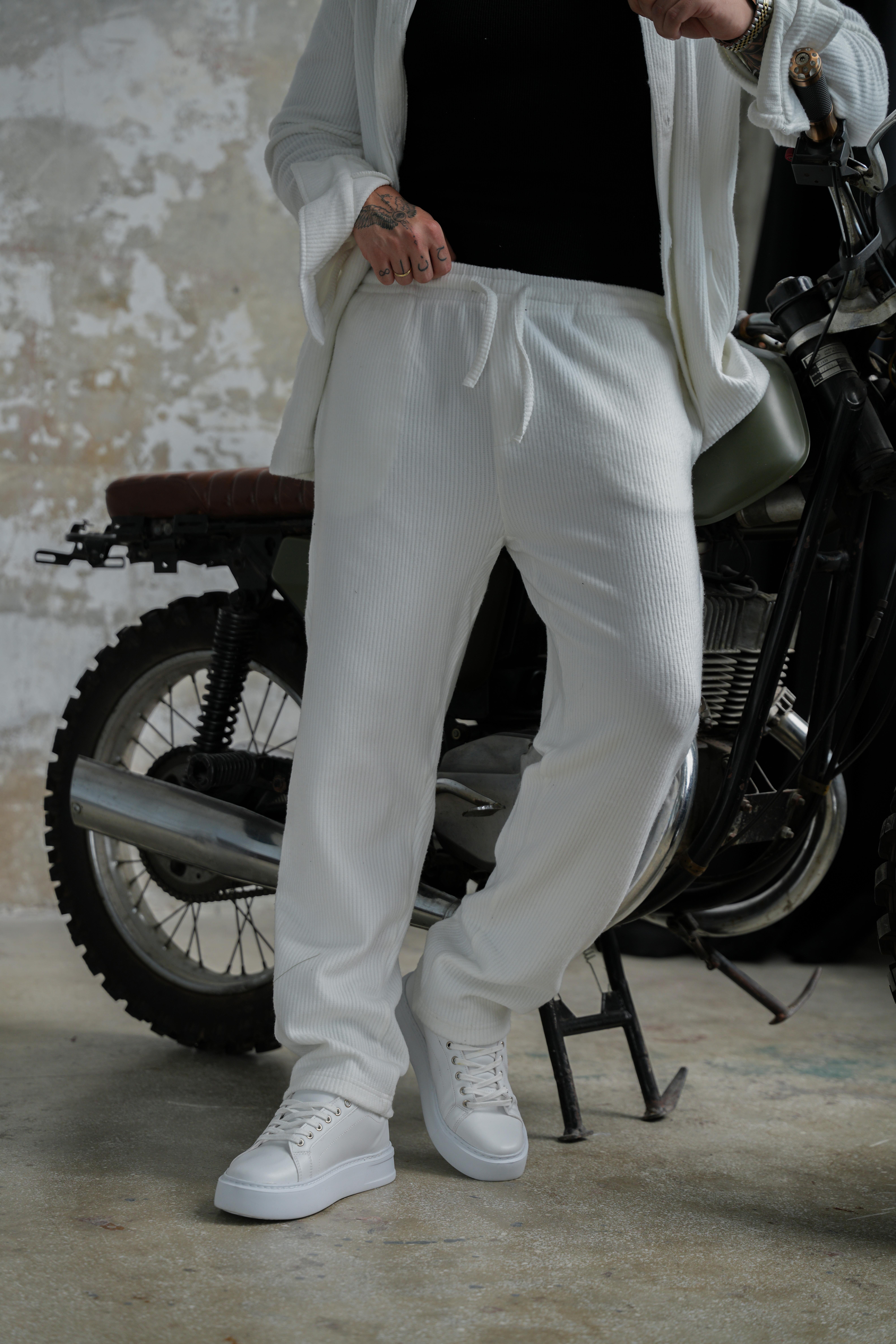 Renzo Fitilli Pant Beyaz