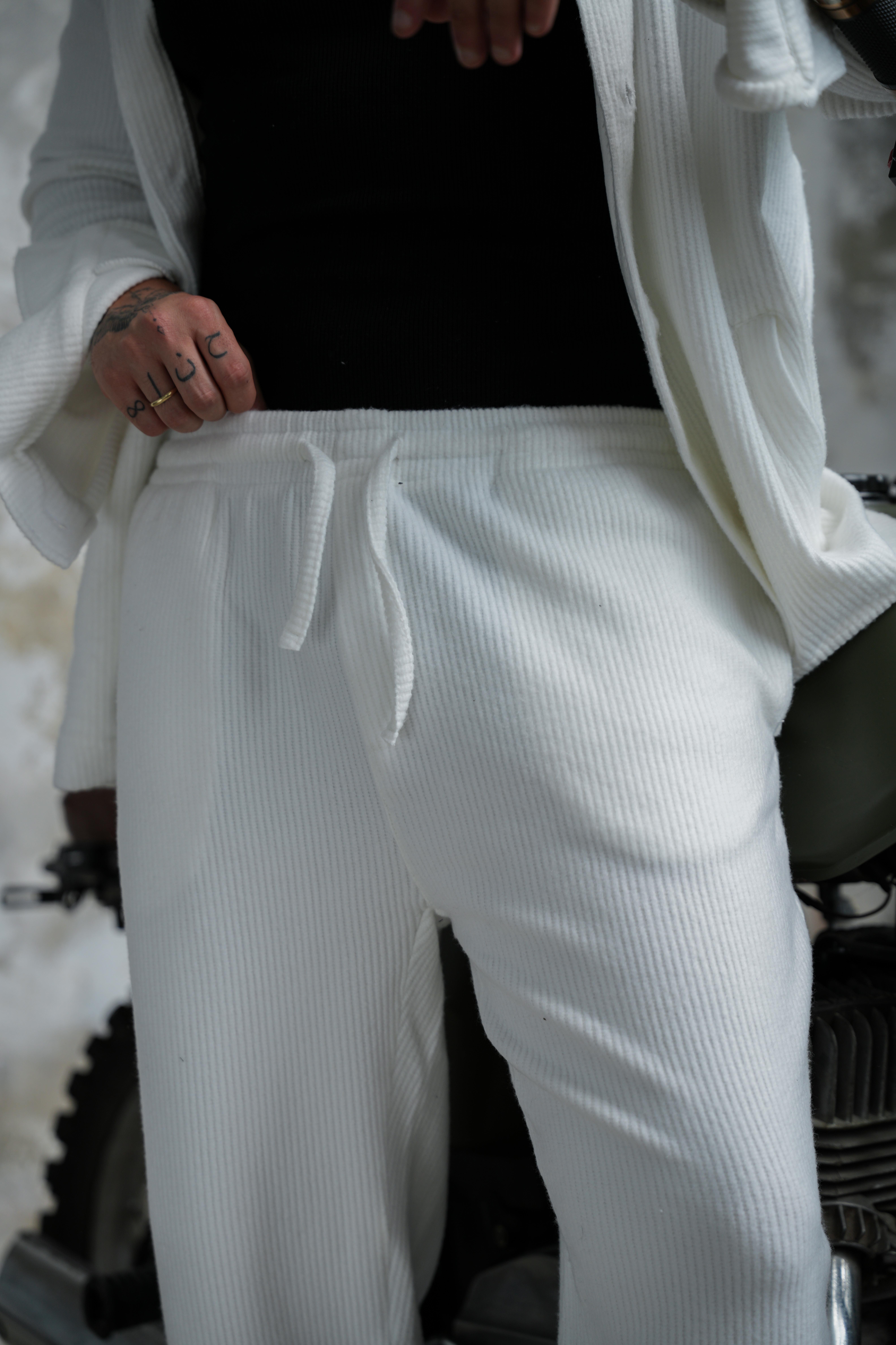 Renzo Fitilli Pant Beyaz