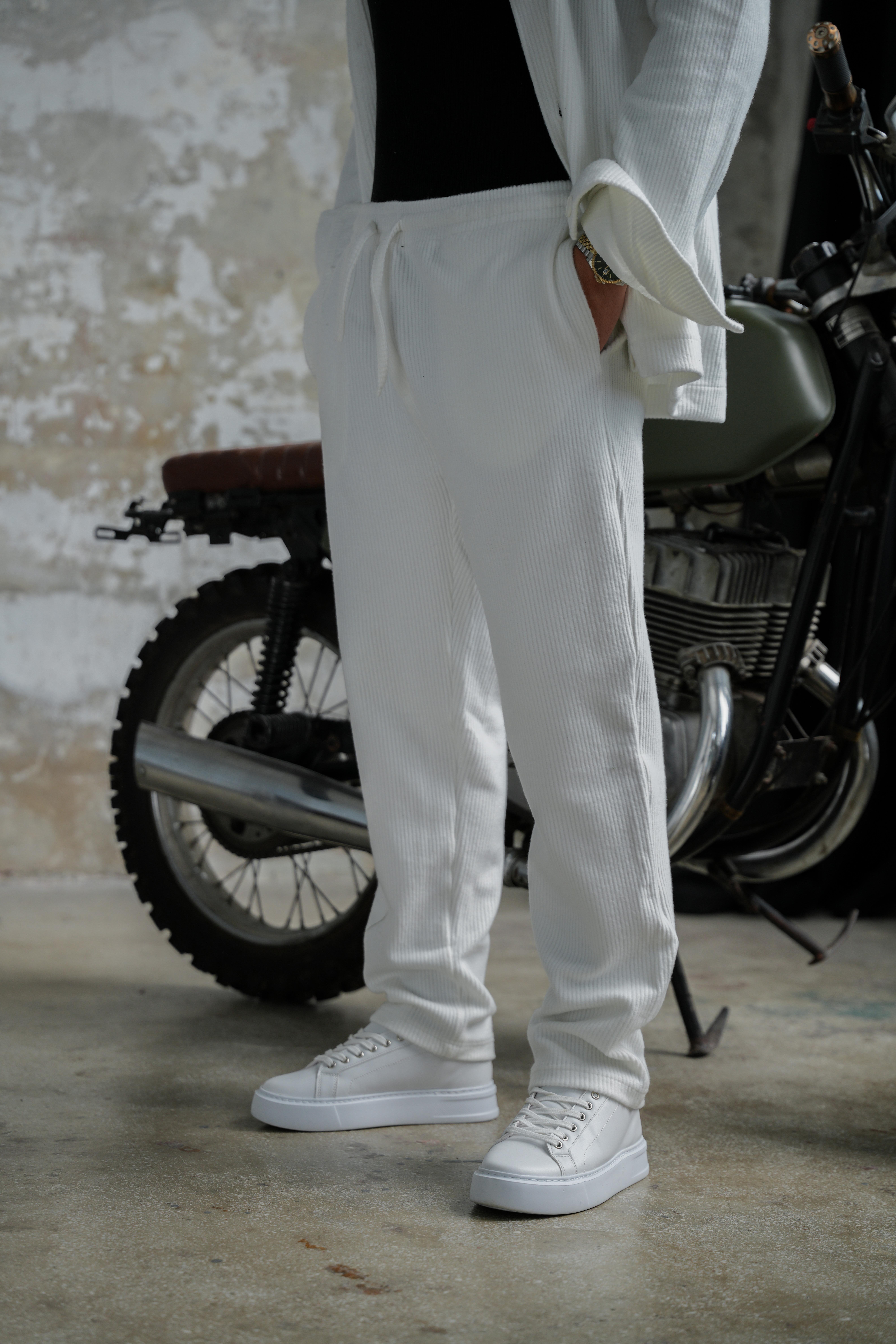 Renzo Fitilli Pant Beyaz