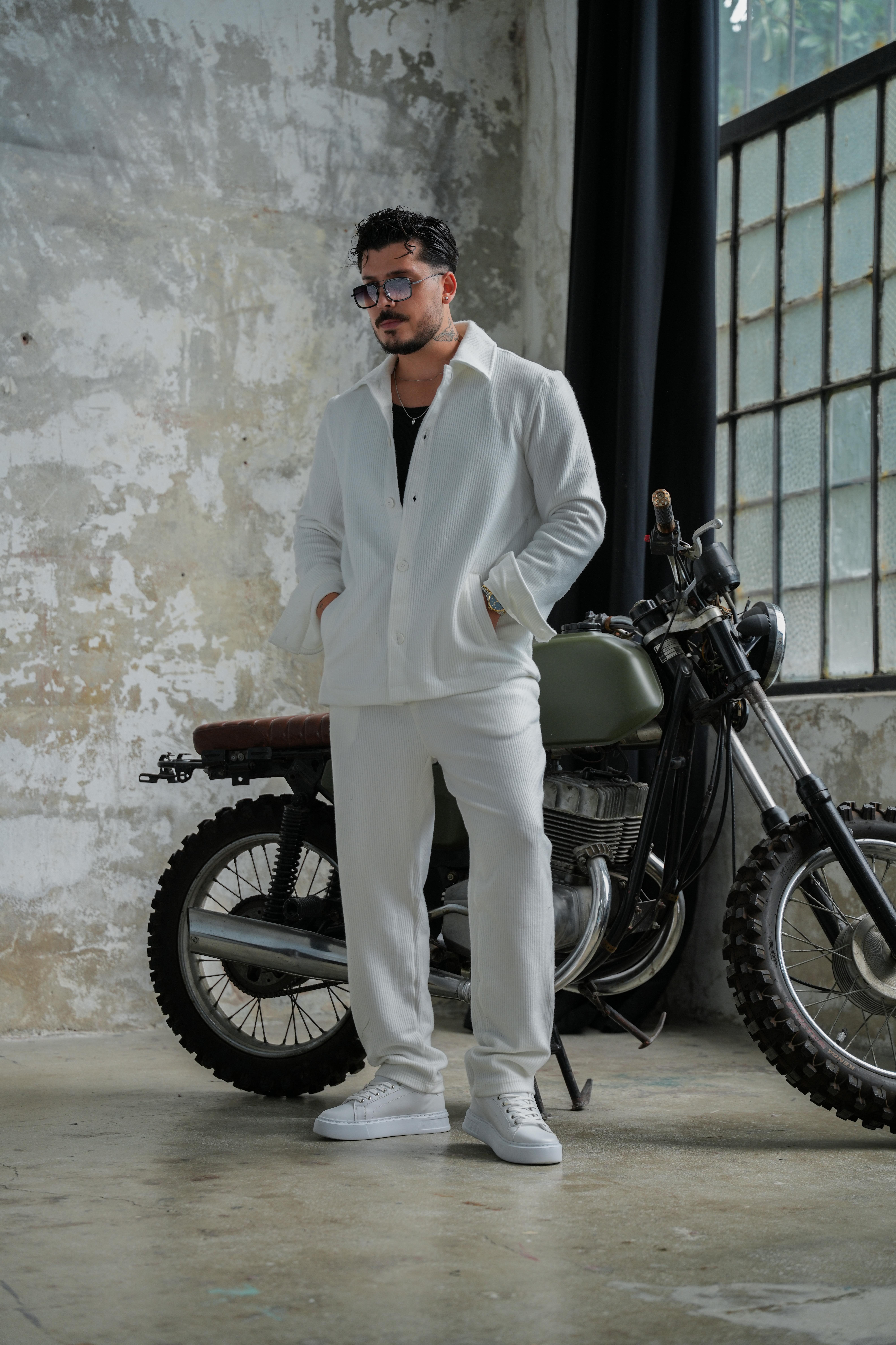 Renzo Fitilli Pant Beyaz