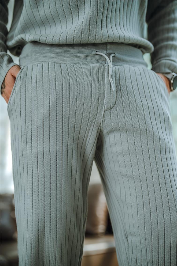 Ribanalı Comfort Pantolon Gri