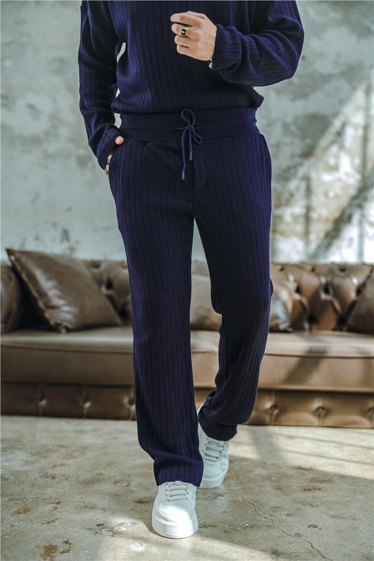 Ribanalı Comfort Pantolon Lacivert