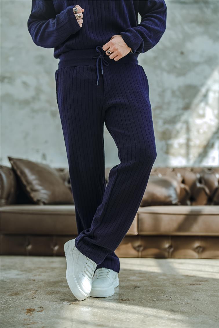 Ribanalı Comfort Pantolon Lacivert