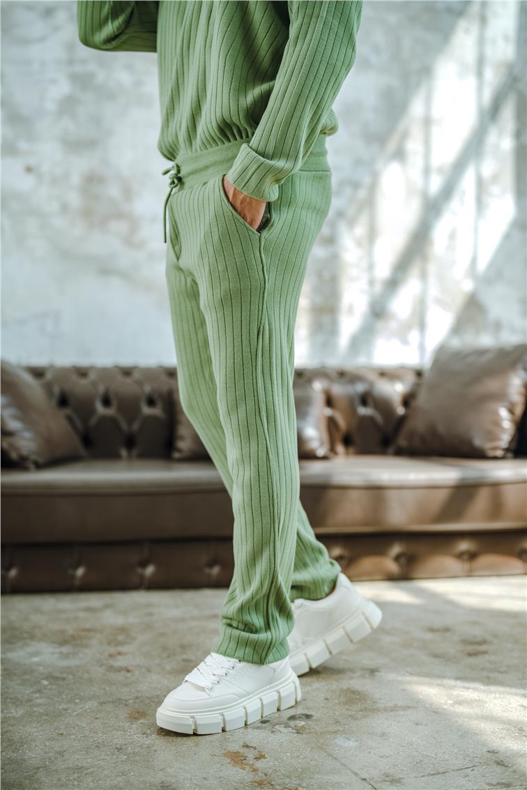 Ribanalı Comfort Pantolon Mint