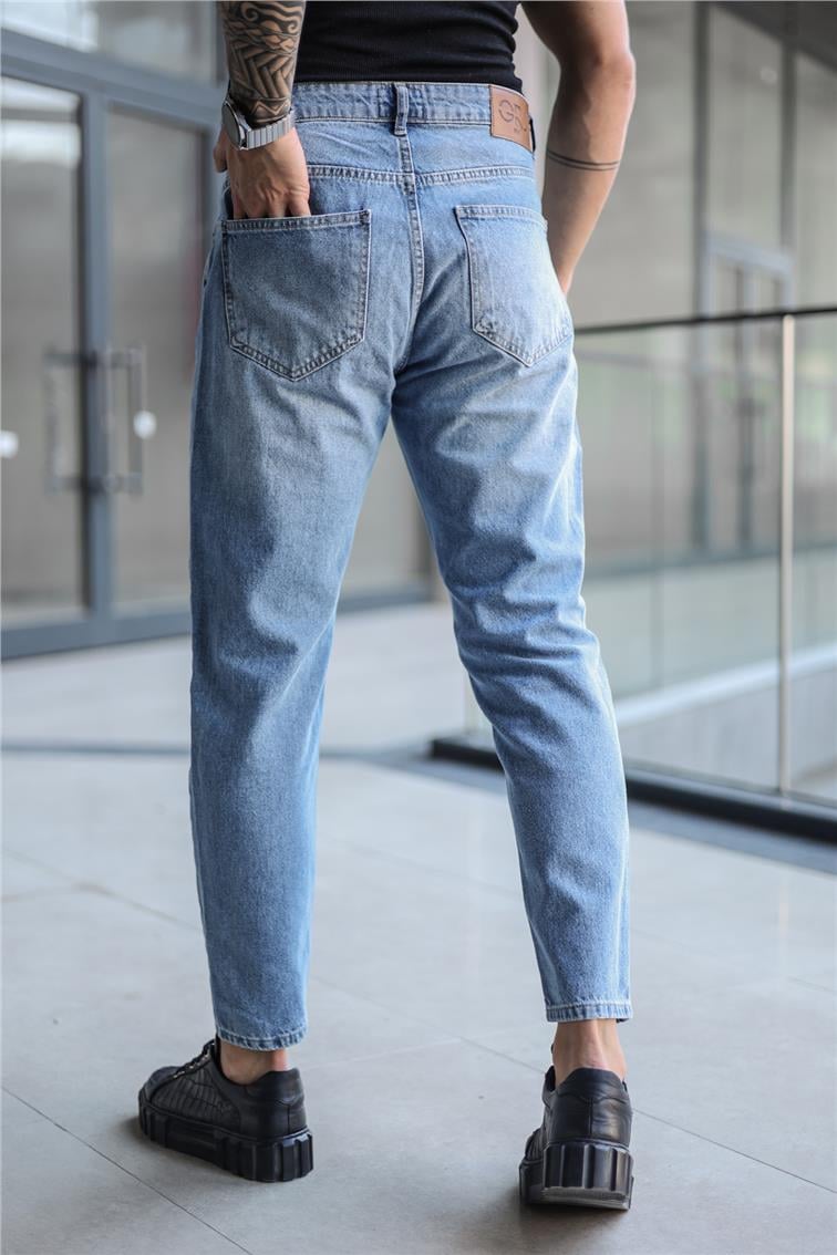 Rinse Yıkamalı Mom Jean Açık Mavi