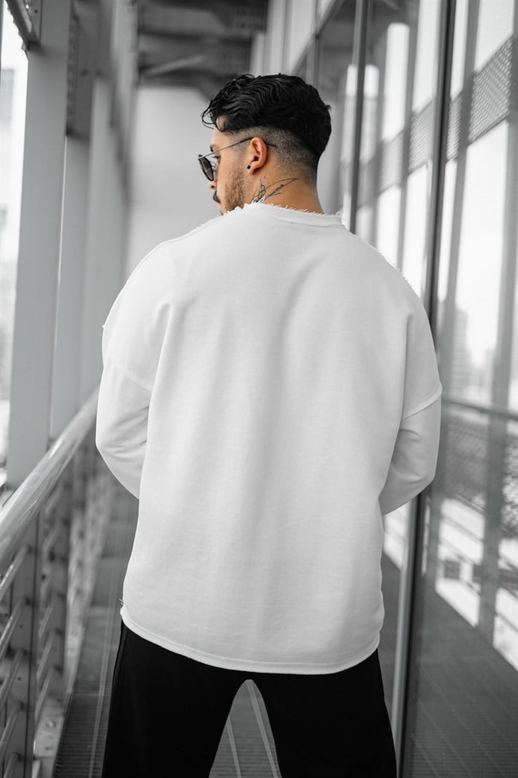Ripped Detay Oversize Sweatshirt
