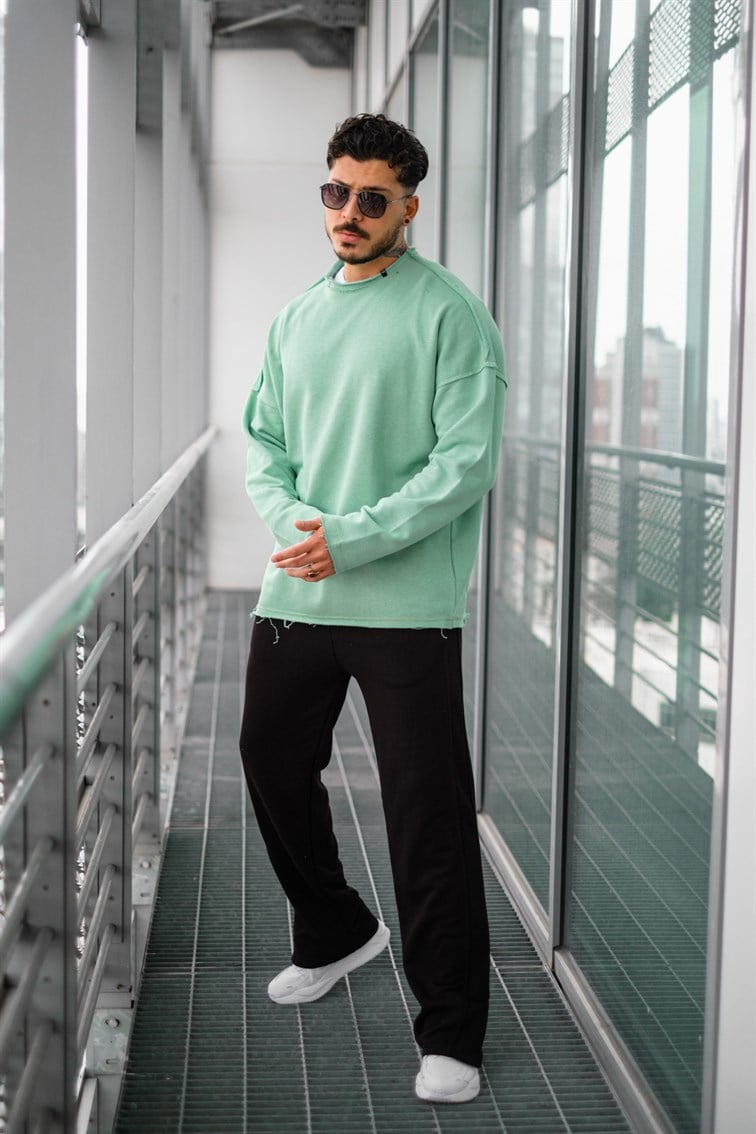 Ripped Detay Oversize Sweatshirt