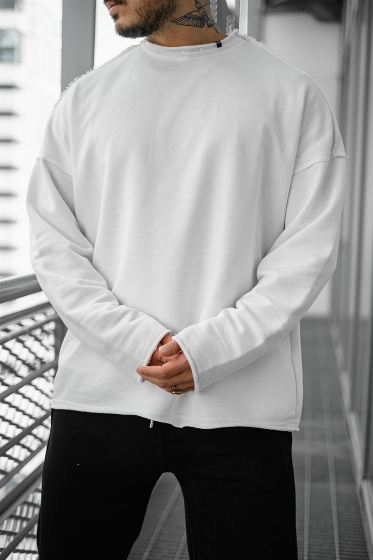 Ripped Detay Oversize Sweatshirt