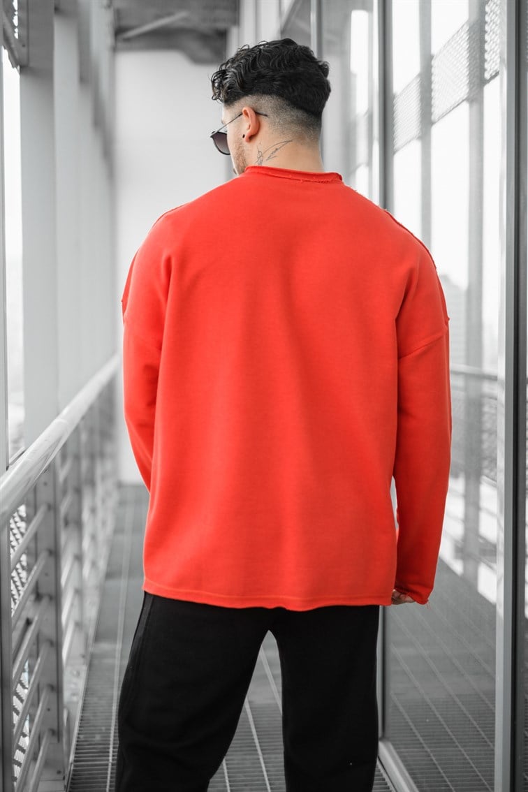 Ripped Detay Oversize Sweatshirt