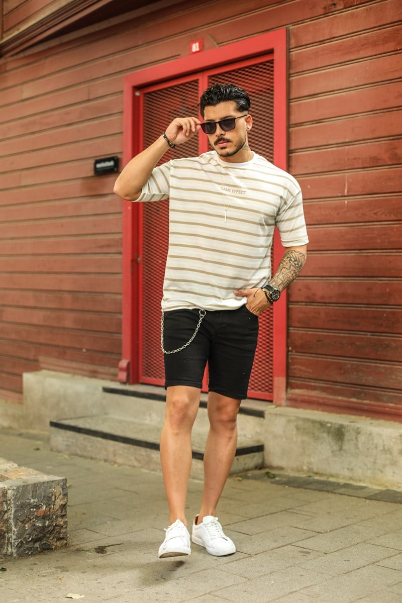Same Effect Ön İşlemeli T-Shirt