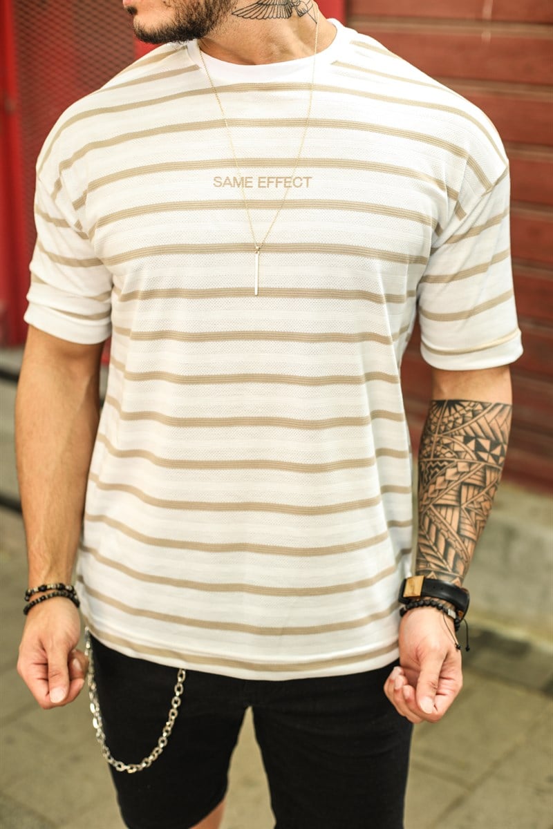 Same Effect Ön İşlemeli T-Shirt