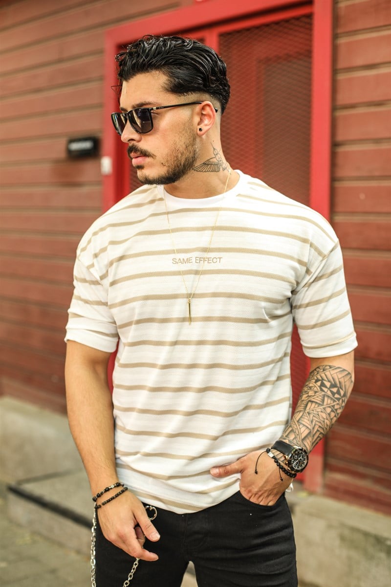 Same Effect Ön İşlemeli T-Shirt