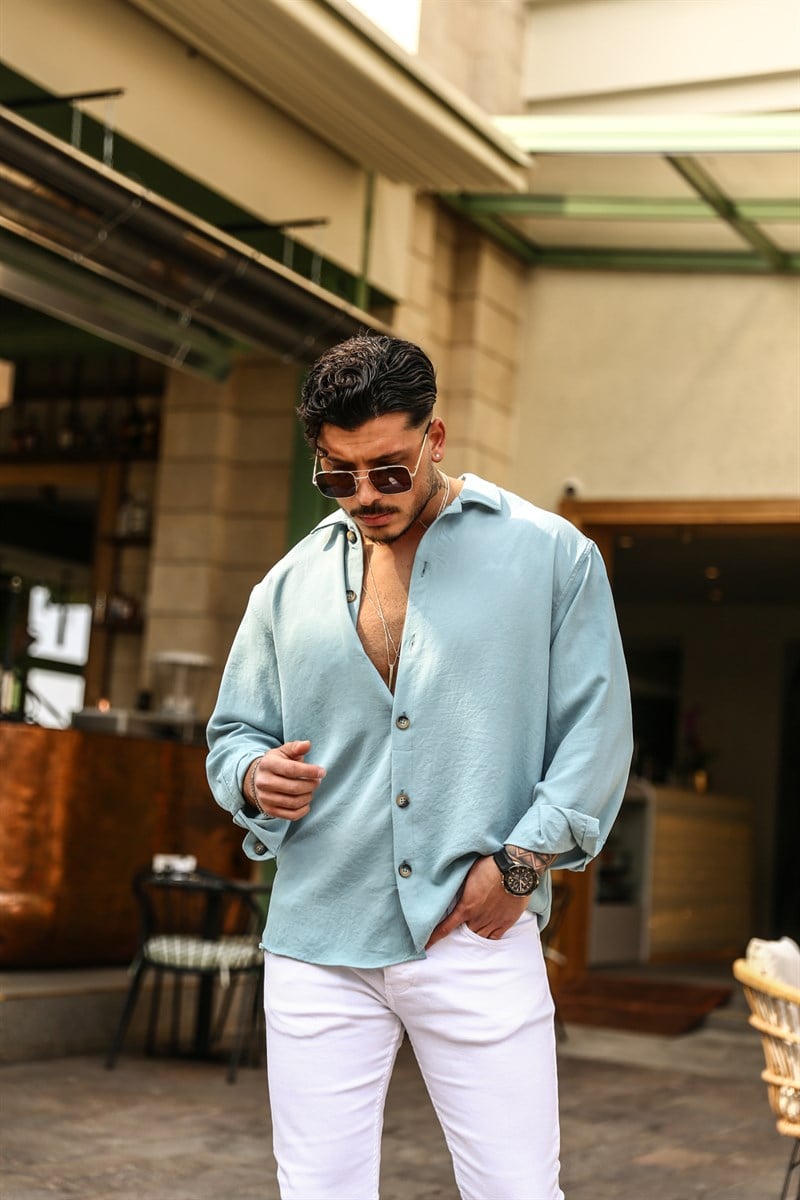 Saten Oversize Gömlek