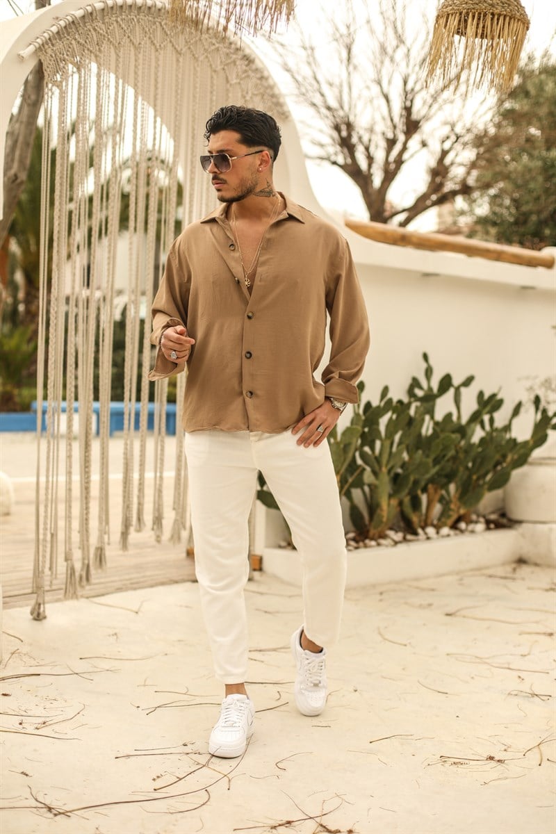 Saten Oversize Gömlek