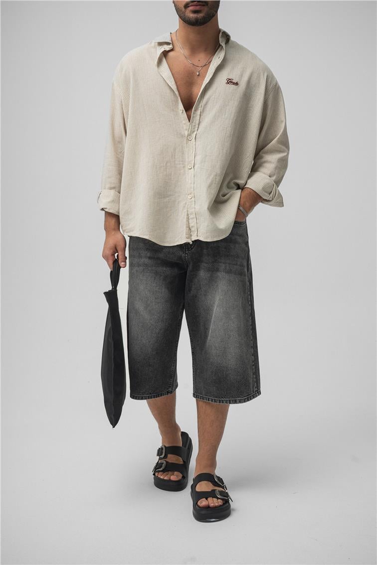 Señor Oversize Gömlek Bej