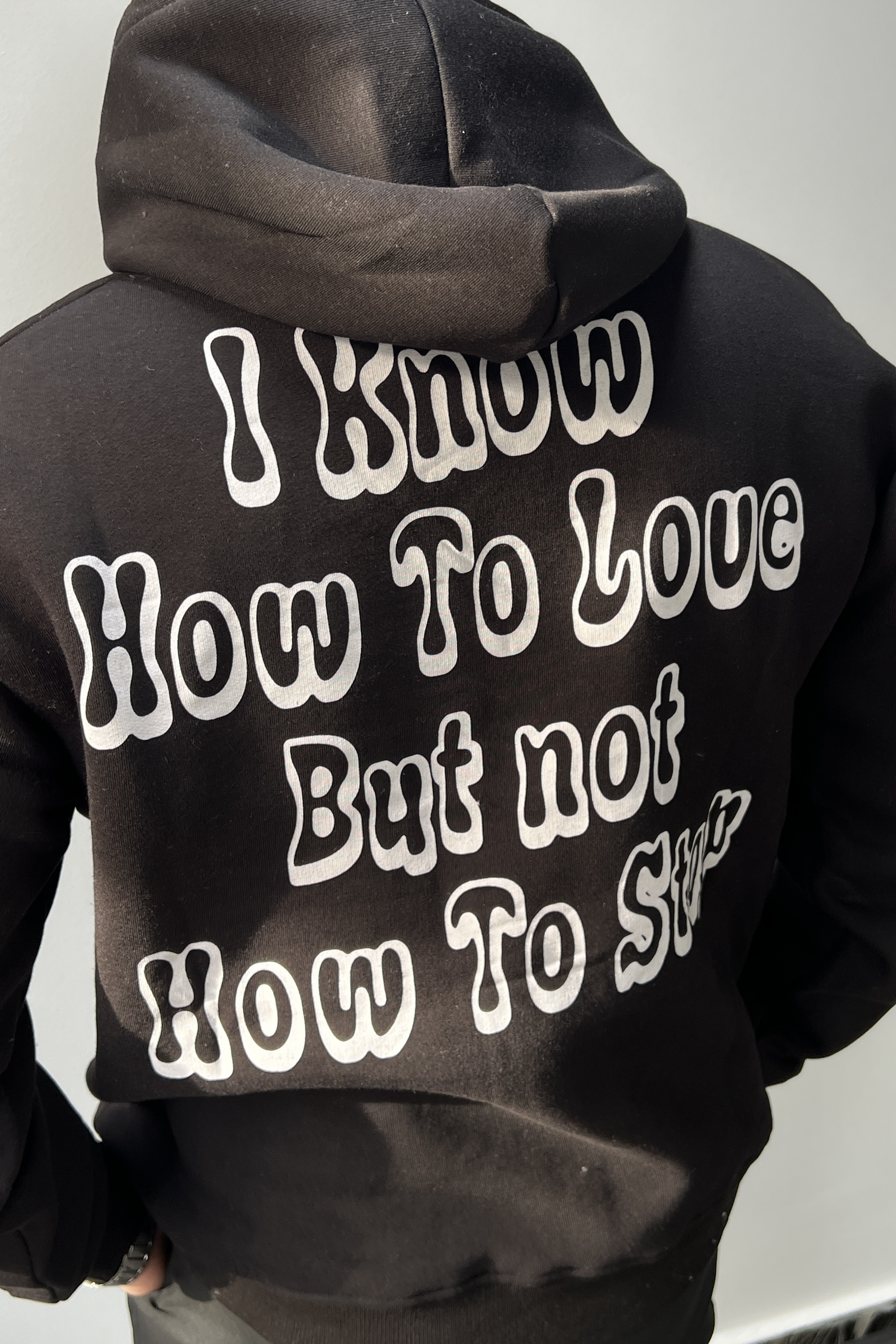 Shit Baskılı Sweathirt Siyah