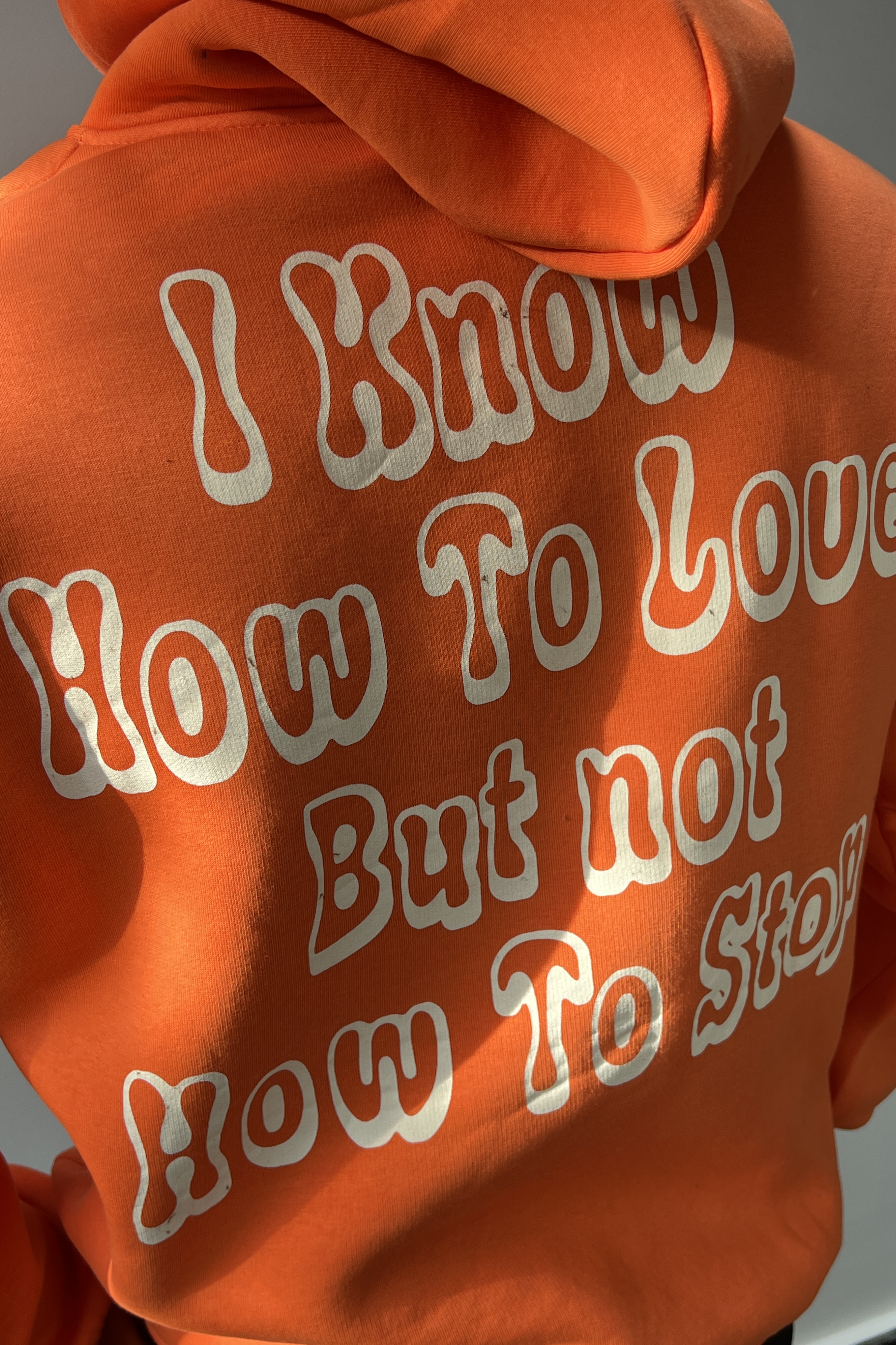 Shit Baskılı Sweathirt Turuncu