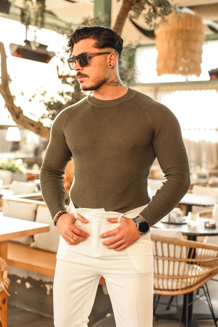 Shoulder Detay Örgülü Kazak