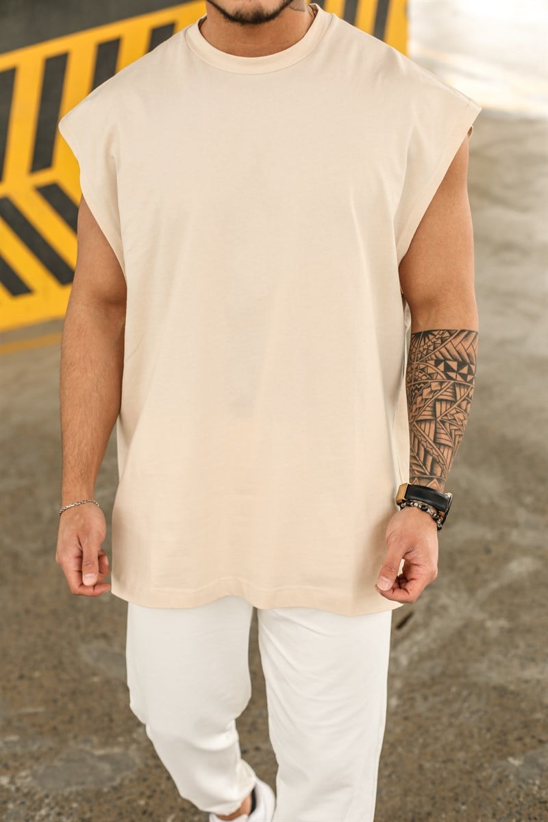 Sıfır Kol Oversize T-shirt