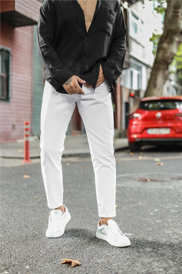 Slash Boyfriend Jean Beyaz