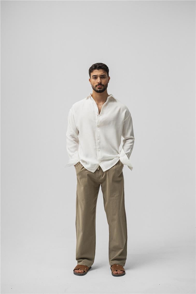 Straight Oversize Gömlek Beyaz