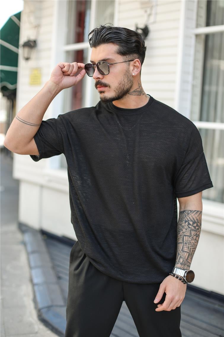 Tiril Basic Oversize T-Shirt Siyah