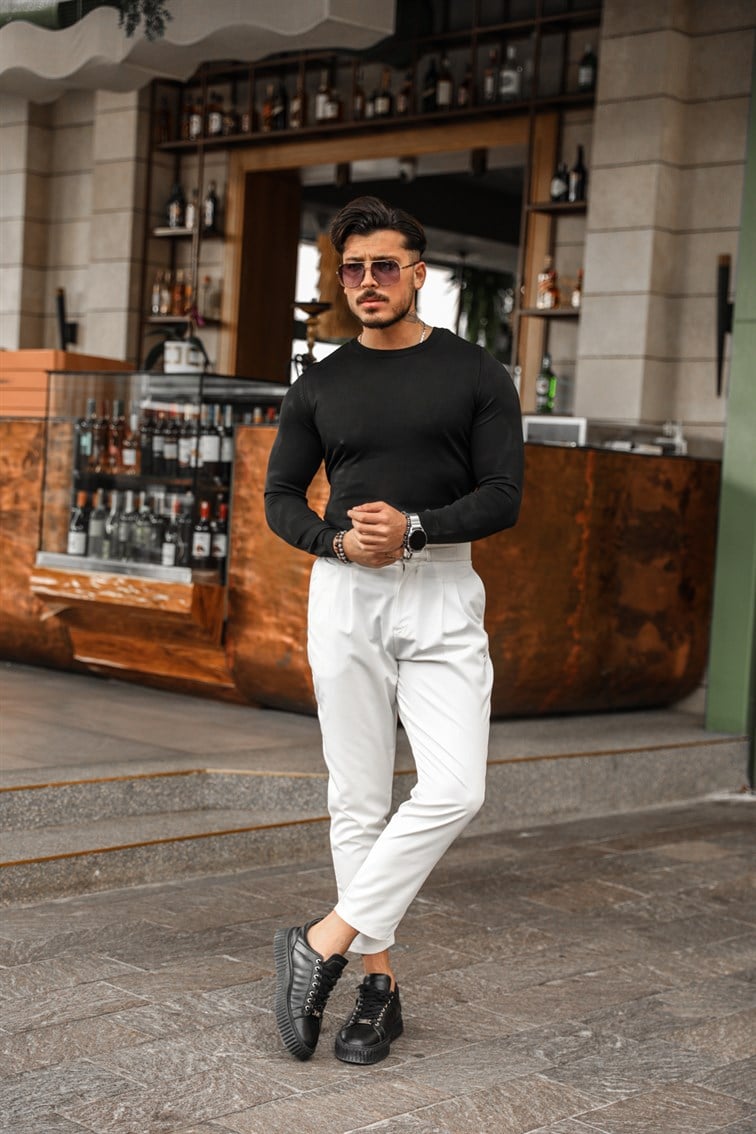 Uzun Kollu Basıc Triko Sweatshirt