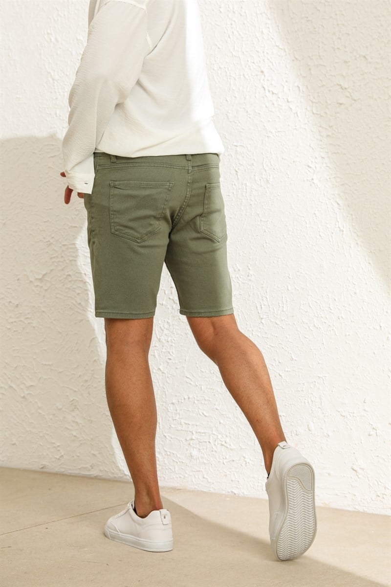 Zincir Detaylı Basic jean Şort