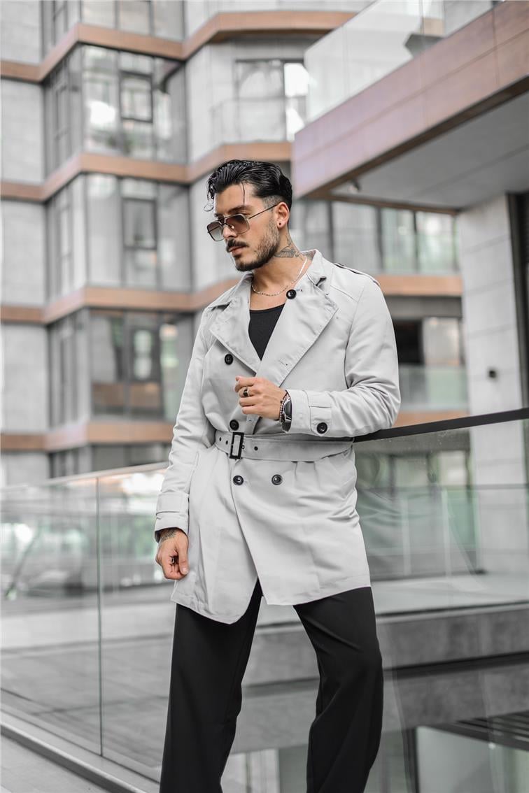 ZR Oversize Trençkot Gri