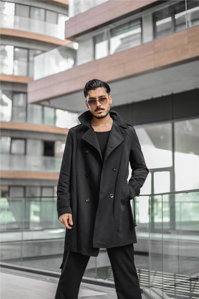 ZR Oversize Trençkot Siyah