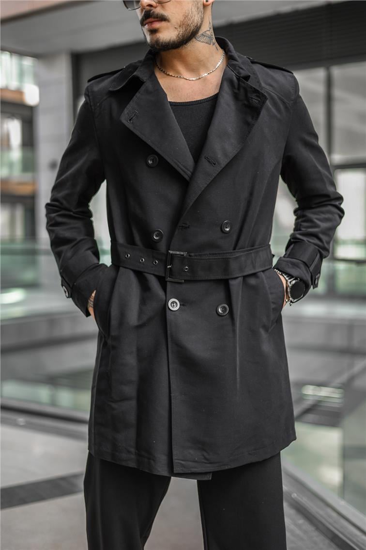 ZR Oversize Trençkot Siyah