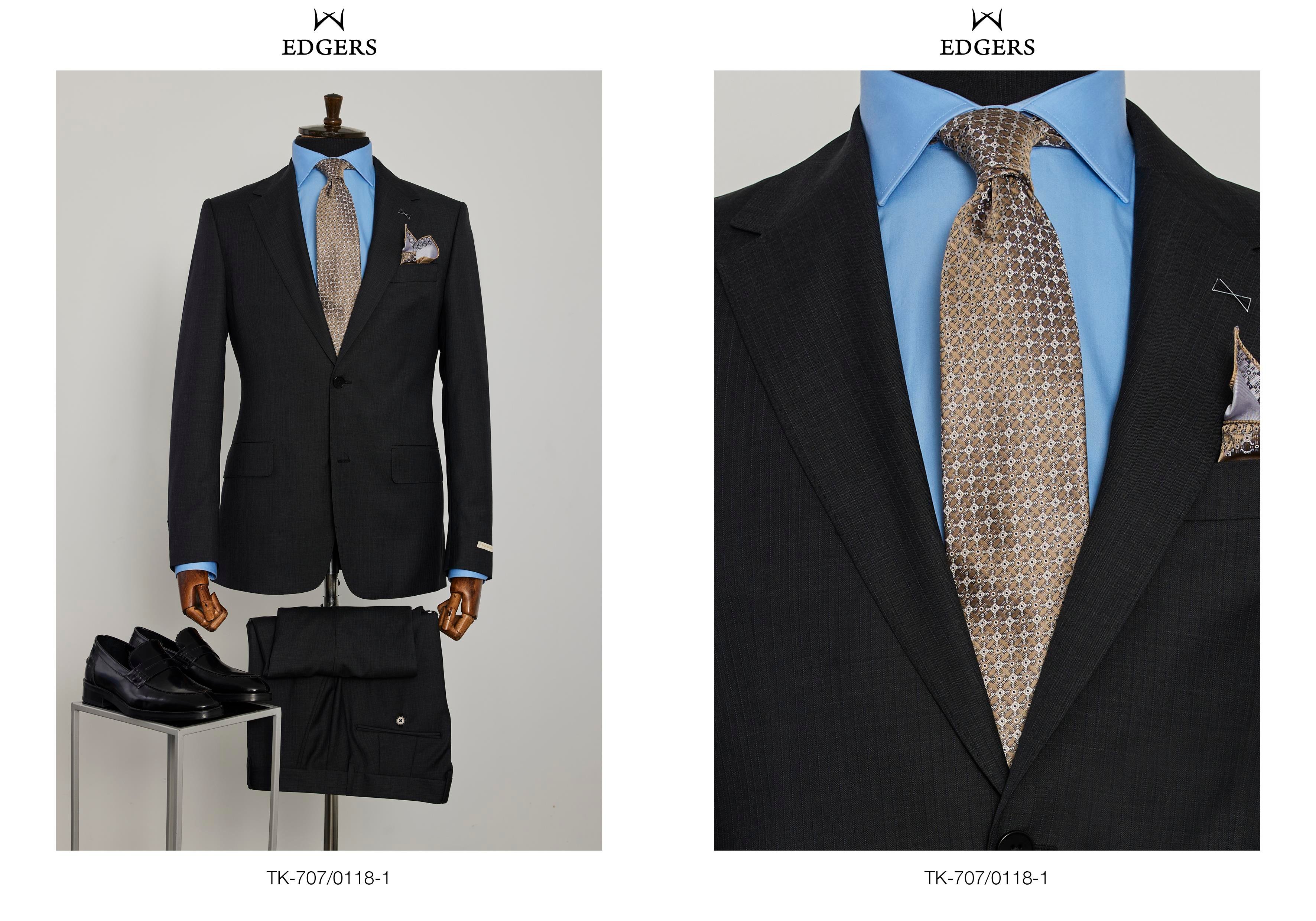 Edgers  Black Slim Fit Takım Elbise TK 407-1001