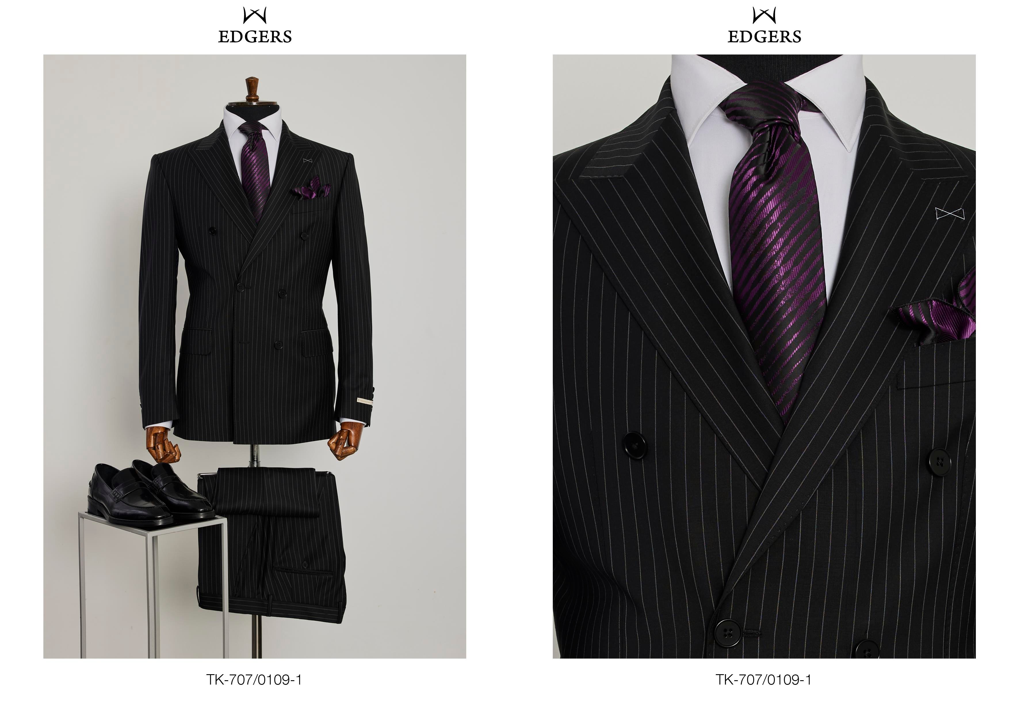 Edgers  Black Slim Fit Takım Elbise TK 707-0109